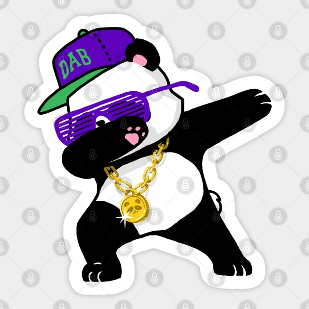 Dabbing Panda Funny Shirt Dab Hip Hop Sticker by vo_maria